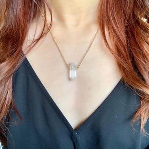 crystal quartz necklace